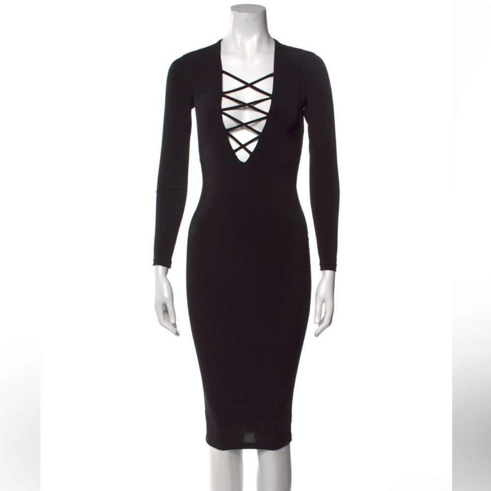 Nookie V-neck knee length dress sz L